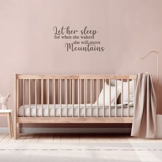 Let her Sleep Quote Wall Art